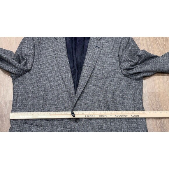 Indochino Gray Wool Blend Blazer Men’s 46R Sport Coat Jacket Surgeon Cuffs - Picture 7 of 16
